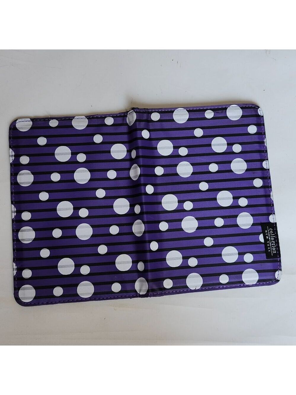 Collection New York Tablet Sleeve Book Jacket Purple Dots 6" x 8 3/8"